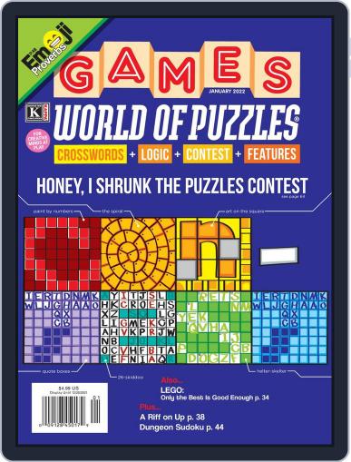 Games World of Puzzles January 1st, 2022 Digital Back Issue Cover