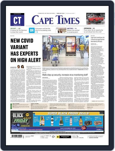 Cape Times November 26th, 2021 Digital Back Issue Cover