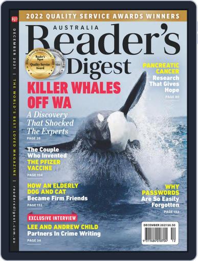 Readers Digest Australia December 1st, 2021 Digital Back Issue Cover