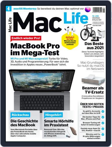 MacLife Germany January 1st, 2022 Digital Back Issue Cover