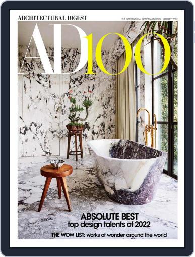 Architectural Digest January 1st, 2022 Digital Back Issue Cover