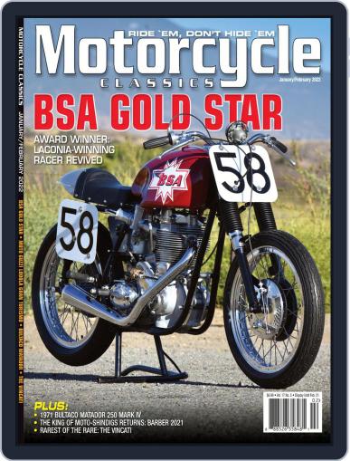 Motorcycle Classics January 1st, 2022 Digital Back Issue Cover