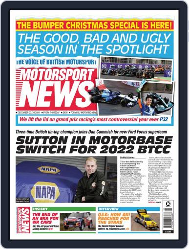 Motorsport News December 23rd, 2021 Digital Back Issue Cover