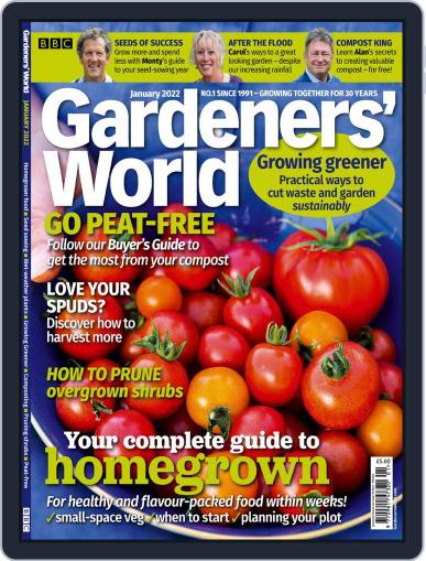 BBC Gardeners' World January 1st, 2022 Digital Back Issue Cover