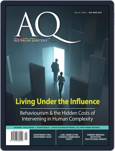 AQ: Australian Quarterly January 1st, 2022 Digital Back Issue Cover