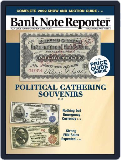 Banknote Reporter January 1st, 2022 Digital Back Issue Cover