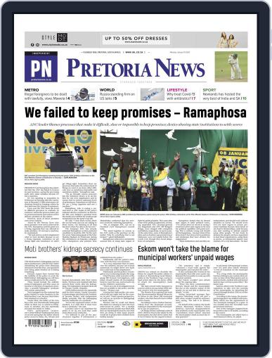Pretoria News January 10th, 2022 Digital Back Issue Cover