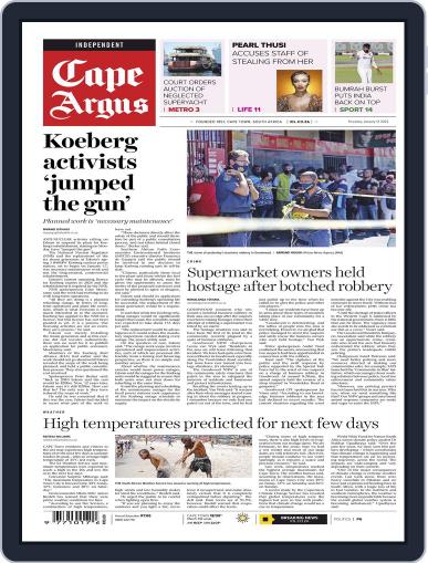 Cape Argus January 13th, 2022 Digital Back Issue Cover