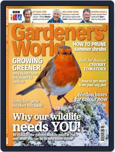 BBC Gardeners' World February 1st, 2022 Digital Back Issue Cover