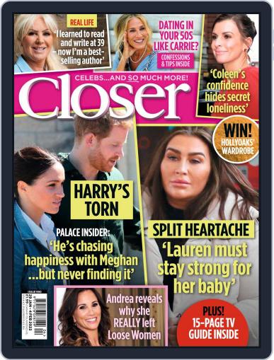 Closer January 29th, 2022 Digital Back Issue Cover