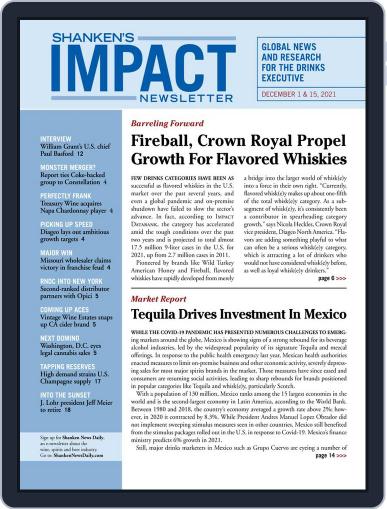 Shanken's Impact Newsletter December 1st, 2021 Digital Back Issue Cover