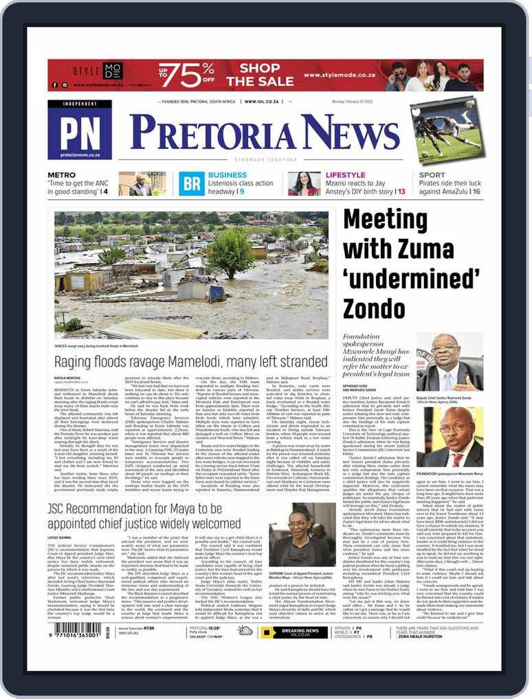 Pretoria News 2022-01-31 (Digital), 53% OFF