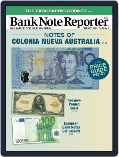 Banknote Reporter February 1st, 2022 Digital Back Issue Cover