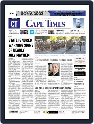 Cape Times February 9th, 2022 Digital Back Issue Cover