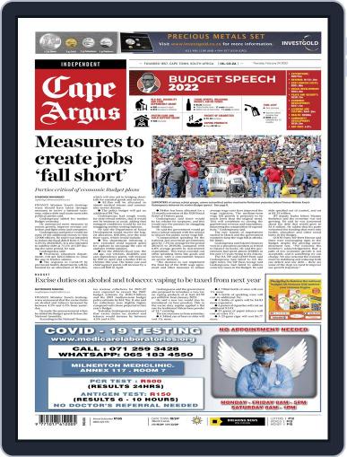 Cape Argus February 24th, 2022 Digital Back Issue Cover