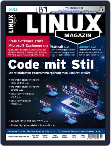 Linux Magazin germany April 1st, 2022 Digital Back Issue Cover