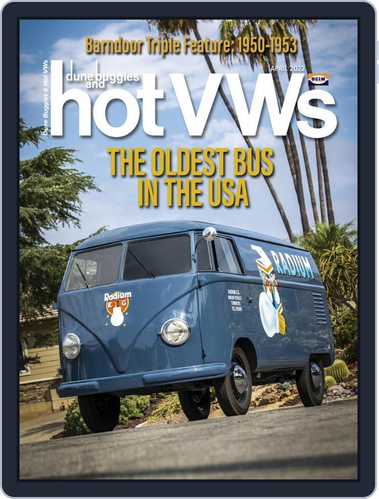 dune buggies and hotVWs April 1st, 2022 Digital Back Issue Cover