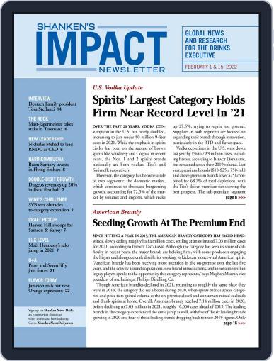Shanken's Impact Newsletter February 1st, 2022 Digital Back Issue Cover