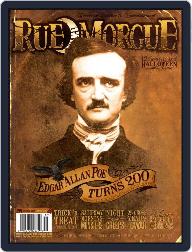 RUE MORGUE October 1st, 2009 Digital Back Issue Cover