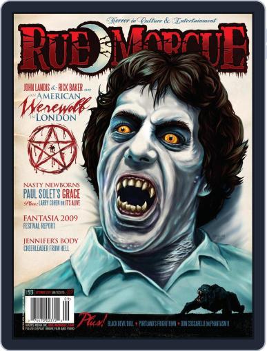 RUE MORGUE September 1st, 2009 Digital Back Issue Cover