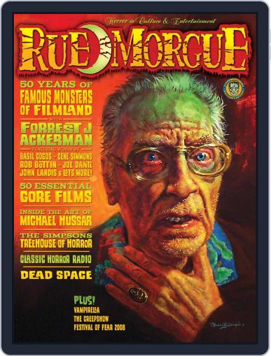 RUE MORGUE October 1st, 2008 Digital Back Issue Cover