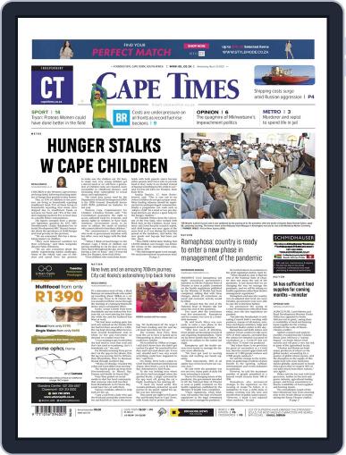 Cape Times March 23rd, 2022 Digital Back Issue Cover