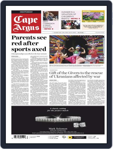 Cape Argus March 18th, 2022 Digital Back Issue Cover