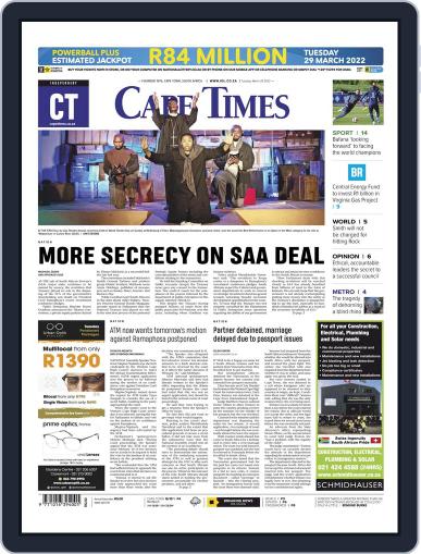 Cape Times March 29th, 2022 Digital Back Issue Cover
