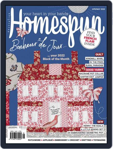 Australian Homespun April 1st, 2022 Digital Back Issue Cover