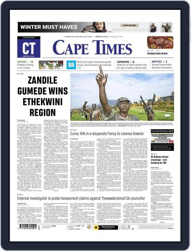 Cape Times April 11th, 2022 Digital Back Issue Cover