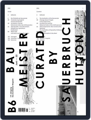 Baumeister June 1st, 2022 Digital Back Issue Cover