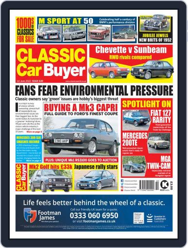 Classic Car Buyer June 1st, 2022 Digital Back Issue Cover
