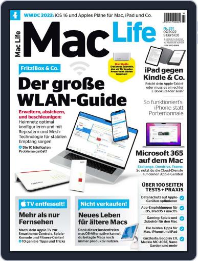 MacLife Germany July 1st, 2022 Digital Back Issue Cover
