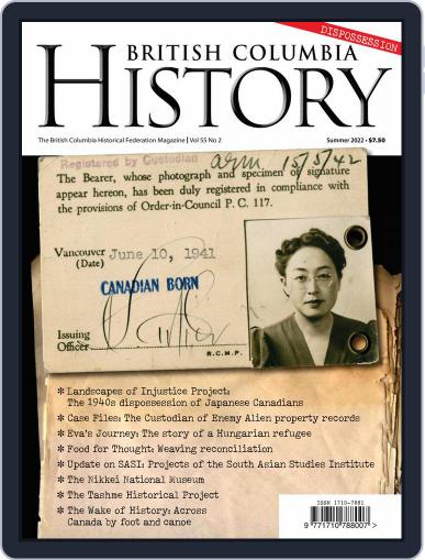 British Columbia History June 1st, 2022 Digital Back Issue Cover