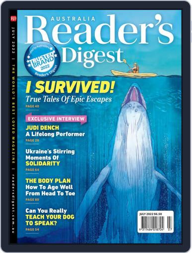 Readers Digest Australia July 1st, 2022 Digital Back Issue Cover