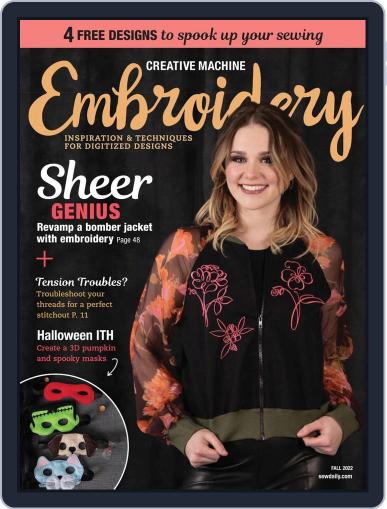 CREATIVE MACHINE EMBROIDERY June 1st, 2022 Digital Back Issue Cover
