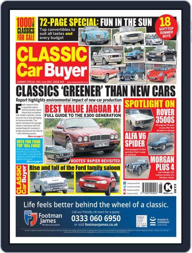 Classic Car Buyer June 29th, 2022 Digital Back Issue Cover
