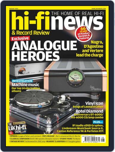 Hi Fi News August 1st, 2022 Digital Back Issue Cover