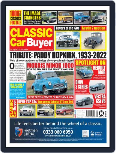 Classic Car Buyer August 3rd, 2022 Digital Back Issue Cover