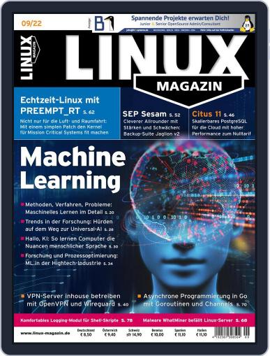 Linux Magazin germany August 4th, 2022 Digital Back Issue Cover
