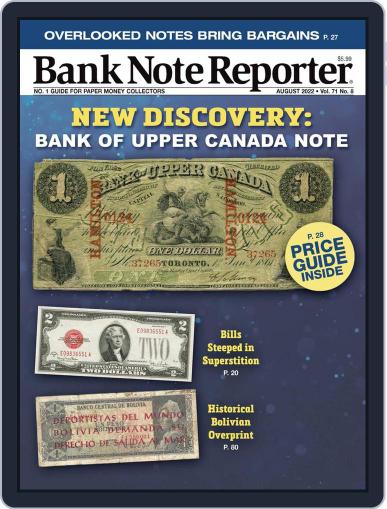 Banknote Reporter August 1st, 2022 Digital Back Issue Cover