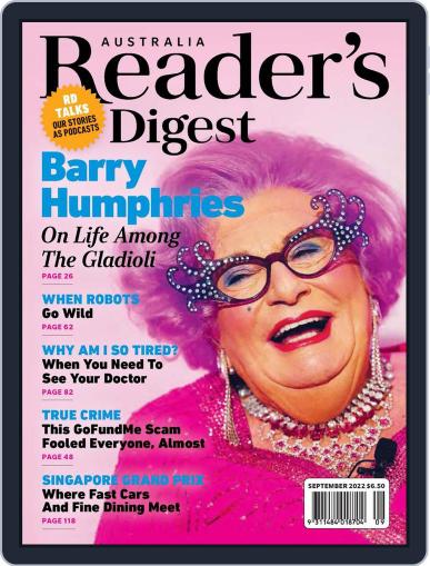 Readers Digest Australia September 1st, 2022 Digital Back Issue Cover