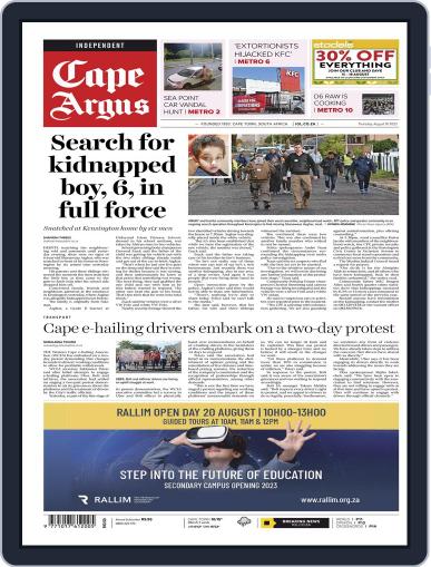 Cape Argus August 18th, 2022 Digital Back Issue Cover