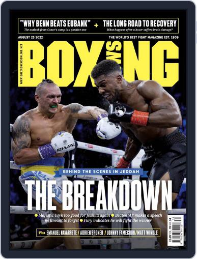 Boxing News August 25th, 2022 Digital Back Issue Cover