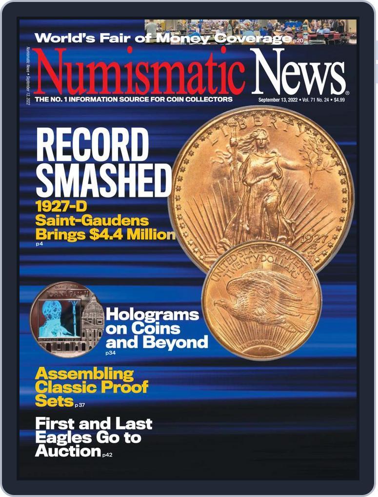Numismatic News (Digital) Subscription                    September 13th, 2022 Issue