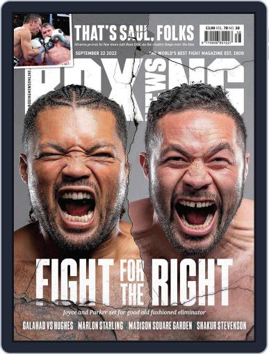 Boxing News September 22nd, 2022 Digital Back Issue Cover