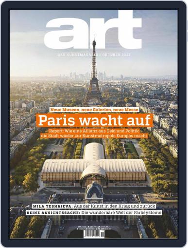 art Magazin October 1st, 2022 Digital Back Issue Cover