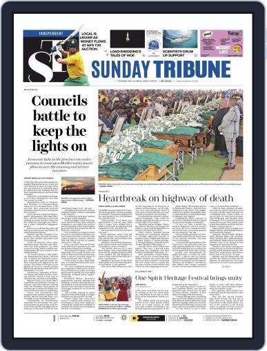 Sunday Tribune September 25th, 2022 Digital Back Issue Cover