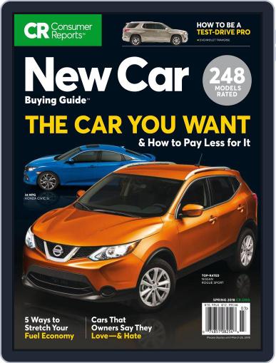 Consumer Reports New Car Buying Guide March 1st, 2018 Digital Back Issue Cover