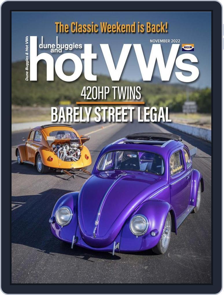 dune buggies and hotVWs November 1st, 2022 Digital Back Issue Cover